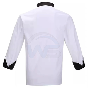 Veste de Chef Unisexe WASI SPORTS en Toile Polyester/Coton à Manches Longues et Boutons sur le Devant, Couleur Personnalisable pour Restaurant - Vente en Gros - Product Image 2