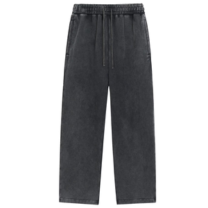 Wash Heavyweight Sweatpants – <b>Oversized</b> Cotton Drawstring Pants, Vintage Streetwear Unisex <b>Joggers</b> - Product Image 2