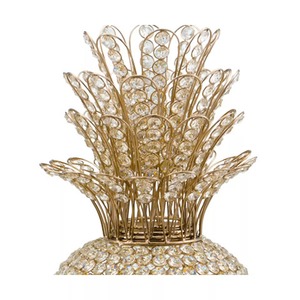 Sculpture d'ananas en cristal, décoration en verre faite à la main, plaquée or, figurine artistique pour table de salon - Product Image 3