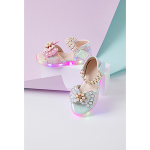 Sandales à talons ouvertes style coréen OZKIZ pour filles de 2 à 6 ans, mode estivale lumineuse avec doublure en polyester, vente en gros - Product Image 1