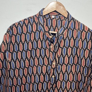 Trendy Men's Designer Long Kurta | 100% Cotton Full Sleeve | Ethnic Floral <b>Block</b> <b>Printed</b> Kurta - Product Image 3