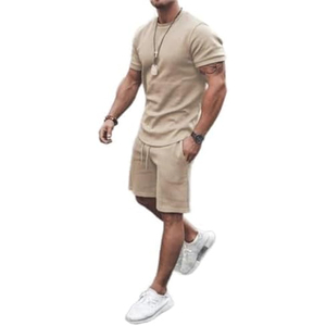 Conjunto Casual de Verano para Hombre, Fabricante, 2 Piezas, Pantalones Cortos Cargo de Algodón, OEM, ODM, Suministro al por Mayor - Product Image 1