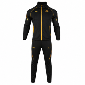 Custom Men's Full Zip Sports Tracksuit <b>Set</b> Quick Dry Training Jogging Gym Wear Athletic Jacket & Pants - Product Image 1