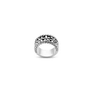 Anillo de Flores con Borde de Cuerda Ancha - Product Image 1