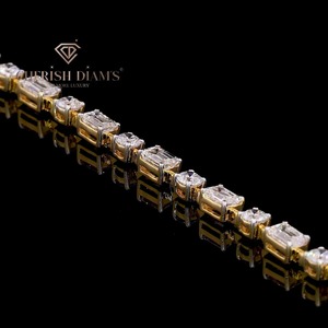 Bracelet tennis en diamants de laboratoire en or jaune 18 carats avec certification IGI, 16,94 carats, couleur F, clarté VVS, pour femme - Product Image 3