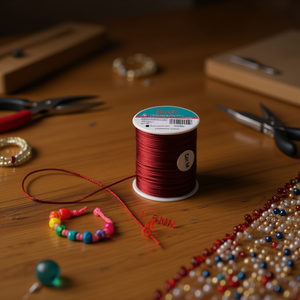 Hilo Cola de Ratón ILAN 1.5mm x 50m Color Granate para Joyería - Product Image 2