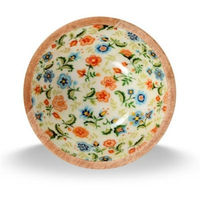 Bol en bois au design moderne avec autocollant en résine, ustensile de cuisine polyvalent pour servir aliments, salades, fruits lors de fêtes et événements - Prix direct usine
