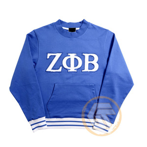 Sweat-shirt à col rond en molleton de coton, personnalisé et brodé, pour femmes, de la sororité Zeta Phi Beta, idéal pour l'hiver, vente en gros - Product Image 6