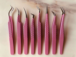 Pinzas para Pestañas Antiestáticas de Acero Inoxidable Color Rosa para Extensiones de Pestañas, Herramienta Profesional para Extensiones de Pestañas - Product Image 5
