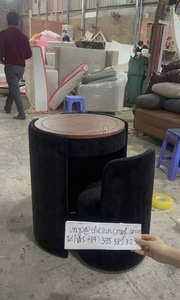 Budget Friendly Modern Corner <b>Vanity</b> Desk - Oak Wood Girls Makeup <b>Table</b> with <b>Mirror</b> & Chair Set Bulk - Product Image 5