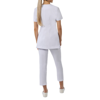 Tunique et pantalon d'uniforme de salon de beauté personnalisés en tissu coton-élasthanne respirant, couleurs et tailles sur mesure (unisexe)