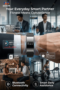 2025 QC BT11 Fitness Tracker Smart Watch IPS Touchscreen <b>Heart</b> Rate Sleep Monitor Pedometer IPX8 Waterproof IOS Silicone - Product Image 4