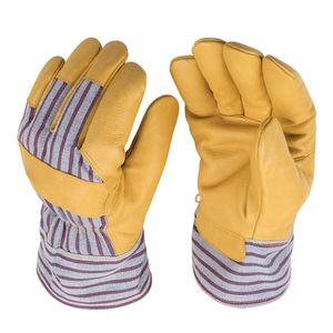 Canadian Style Leather Work <b>Gloves</b> <b>Fleece</b> <b>Lined</b> Cold Weather <b>Gloves</b> Wholesale Leather Canadian <b>Gloves</b> Work Safety <b>Gloves</b> - Product Image 1