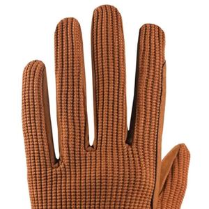Gants d'équitation légers professionnels pour femmes en cuir véritable respirant, écologiques, antidérapants, coupe ajustée avec fixation à crochet - Product Image 5