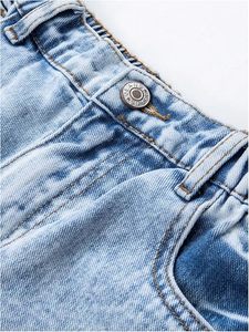 Girls High <b>Waist</b> Wide Leg Heart Patch Dark/Light Washed Denim <b>Jeans</b> Loose Fit Y2K Style Casual for Kids XS-XL - Product Image 4