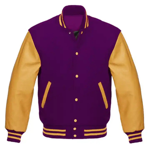 Wholesale Custom Logo <b>Men's</b> <b>Canvas</b> Stand Collar Varsity <b>Jackets</b> With Front Logo For Winter Custom Color & Size Varsity <b>Jacket</b> - Product Image 1