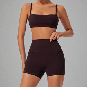 Conjunto Deportivo para Mujer Talla Grande, Top Corto + Brasier, Ropa Deportiva, Conjuntos de Gimnasio y Fitness - Product Image 6