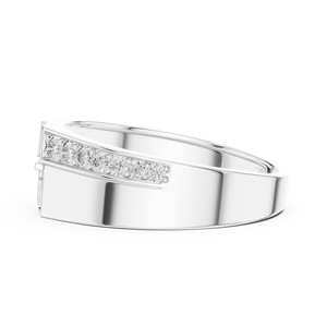 Anillo de Diamante Cultivado en Laboratorio CELESTIAL MOSAIC para Hombre, Juego de Anillos de Oro Blanco Sólido de 18 Quilates con Baño de Rodio, Regalo de Lujo para Compromiso, Boda o Fiesta - Product Image 2