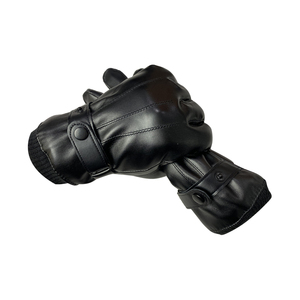 Leather Gloves Wrist Length Plain Style Thermal Unlined for Daily Use Winter Warmth - Product Image 2