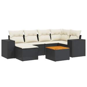 Conjunto de Sofás Modulares Grandes de Ratán PE Negro para Jardín, Elegante Colección de Muebles para Exteriores - Product Image 2