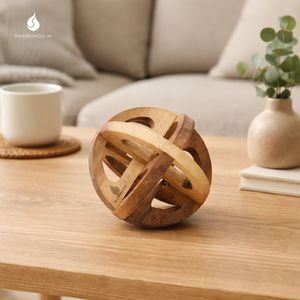 Rompecabezas Global: Rompecabezas de Madera 3D en Forma de Esfera, Desmontable, Ecológico y No Tóxico, para Decoración Minimalista del Hogar - Product Image 1