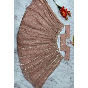 Ropa DE BODA hermosa Lehenga Choli con bordado de hilo - Product Image 6