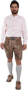 Men's Lederhosen Shorts High Waist Embroidered <b>Animal</b> <b>Pattern</b> Button Fly Vintage Breathable Casual Trachten Bavarian - Product Image 2