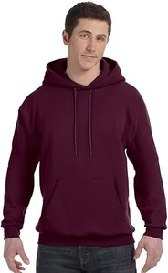 เสื้อฮู้ดผู้ชายทรงปกติ สีพื้น ผ้าฝ้ายถัก 100% สวมใส่สบายๆ สำหรับฤดูใบไม้ร่วง ดีไซน์สั่งทำได้ - Product Image 2