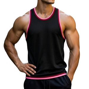 Custom Logo Men's Gym Tank Top Wholesale Muscle Fit Quick Dry Breathable Training Singlet Athletic Performance <b>Vest</b> Tank Tops - Product Image 1