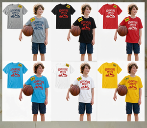 Camiseta de Cuello Redondo para Niños, Diseño Moderno, 100% Algodón, Transpirable, Anti-Pilling, Lisa, Estampada, para Uso Diario, Informal, Escolar - Product Image 1