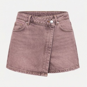 Shorts de mezclilla para mujer, personalizados, estilo desgastado, con bolsillos, de algodón, de primera calidad, informales, a la moda (1)_1 - Product Image 1