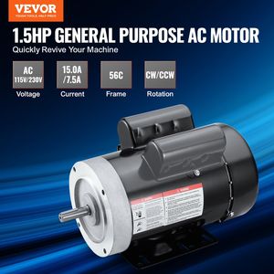 1.5HP AC <span class=keywords><strong>Motor</strong></span> 3450 rpm <span class=keywords><strong>56c</strong></span> khung <span class=keywords><strong>Single</strong></span> <span class=keywords><strong>phase</strong></span> 5/8 \ "keyed trục CW/CCW xoay cho máy móc nông nghiệp thiết bị nói chung - Product Image 2