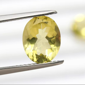 Cuarzo Limón Natural, Forma Hexagonal, Corte Excelente, Par de 2 Piezas, Gema Amarilla para Joyería, Ojo de Gato, Tamaño Calibrado - Product Image 1