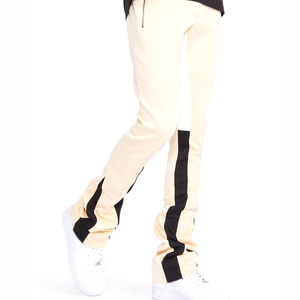 Custom Logo Men <b>Stacked</b> Sweat Trousers High Street Hip Hop 3d Puff Print <b>Jogger</b> Track Pants Flare Sweat Pants For Men - Product Image 5