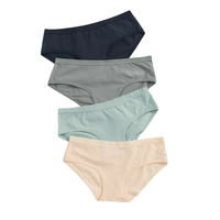 Tangas de punto 100% algodón para mujer, de tiro medio, con patrón liso, transpirables, sexys, tallas grandes