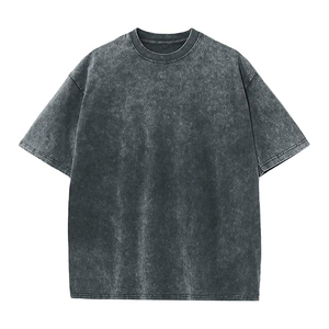 Customized Loose Fit Mens <b>Acid</b> Washed Oversized <b>Drop</b> Shoulder 100% Cotton Quick Dry T-Shirts - Product Image 4