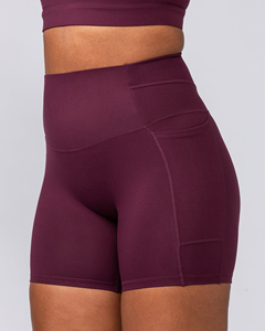 Women's High Waist Solid Color <b>yoga</b> <b>Shorts</b> - Product Image 2