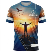 T-shirt en jersey pour homme avec sublimation |   T-shirt graphique en polyester respirant |   Chemise de sport à manches courtes et coupe régulière avec nom d'équipe personnalisé |