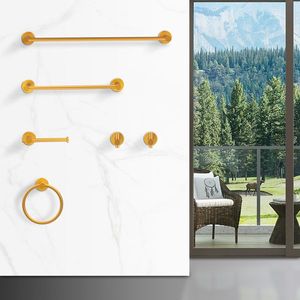 Set di Accessori da Bagno a Parete da 24 Pollici, 6 Pezzi in Alluminio Spesso, Finitura Oro Spazzolato, Realizzato in Lega - Product Image 2