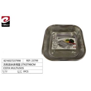 Panier de drainage carré 27x27x6 cm CESTA MULTIUSOS – Passoire et égouttoir polyvalents - Product Image 3