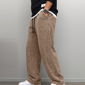 Latest Fashionable 100% Cotton Fleece Acid Washed <b>Men's</b> <b>Wide</b> <b>Leg</b> Pants Daily Wear Acid Wash <b>Trouser</b> <b>For</b> Adults - Product Image 6