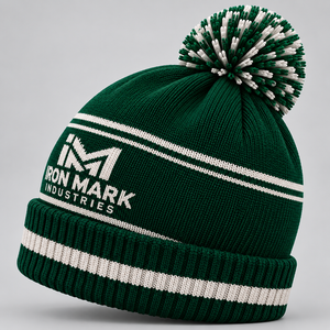 Iron Mark Industries <b>Beanie</b> <b>Hat</b> Unisex Adult Knit Winter Cap 100% <b>Wool</b> Breathable Waterproof Red White Casual Outdoor 56-58CM - Product Image 3