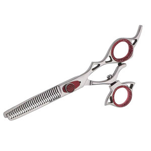 Stainless Steel Professional Razor Edge <b>Thinning</b> Texturizing Shears Barber Hairdressing Salon Adjustable Finger <b>Ring</b> - Product Image 5