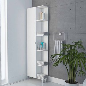 Mobiletto Bianco a 5 Ripiani per Bagno - Product Image 1