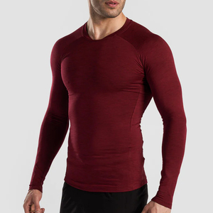 Camiseta de Compresión de Manga Larga Personalizable para Hombre, Ecológica, de Secado Rápido, Anti-UV, Transpirable, Antiarrugas, con Patrón Sólido - Product Image 3