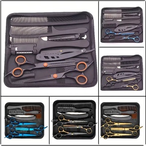 Kit de Coiffure Professionnel pour Salon de Barbier avec Peigne et Ciseaux, Rasoir de Beauté à Lame en Acier Inoxydable, Ensemble de Ciseaux à Effiler - Product Image 5