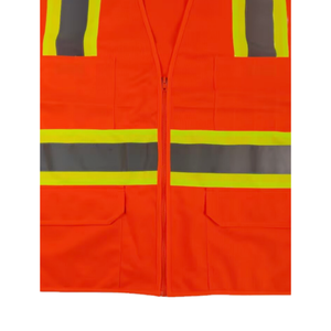 Gilet de sécurité haute visibilité ANSI Classe 2 avec bandes réfléchissantes et flash LED pour la sécurité, lot de 10 pièces pour la construction et la circulation - Product Image 3
