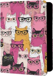 Artistic Abstract Cat <b>Passport</b> Holder for Travel Fashion Leather Art Cat Pattern Womens <b>Passport</b> <b>Cover</b> - Product Image 2