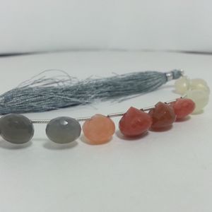 10mm naturel multi pierre de lune à facettes oignon larme goutte briolette perles de pierres précieuses brin pour la fabrication de bijoux du fournisseur bricolage en ligne - Product Image 3