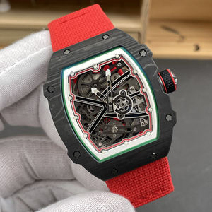 67-02 Mechanical <b>Watches</b> Luxury Crimson carbon fiber Case <b>Automatic</b> Extra Flat <b>Skeletonized</b> Dial Ultra Lightweight Men Sport Wat - Product Image 2